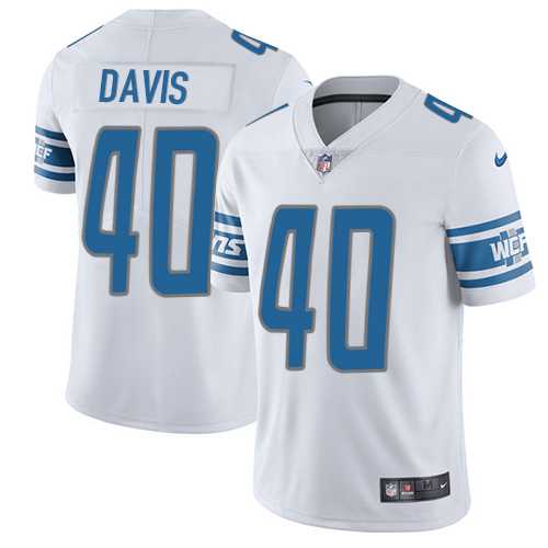 Nike Detroit Lions #40 Jarrad Davis White NFL Vapor Untouchable Limited Jersey,We sell and wholesale Nike Detroit Lions #40 Jarrad Davis White NFL Vapor Untouchable Limited Jersey on line form chian!